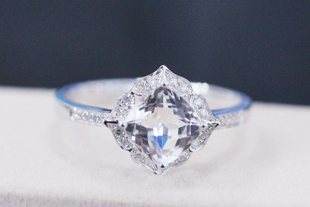 VS 7mm Morganite Ring