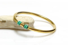 Gold antique turquoise bracelet