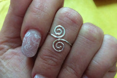 Set of two sterling silver knuckle rings