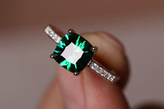 Emerald Ring Gemstone Engagement Ring