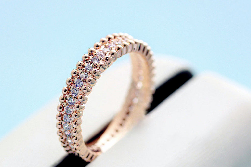 Eternal Beaded Rose Gold Ring