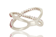 Cluster Criss-Cross Knuckle X Ring