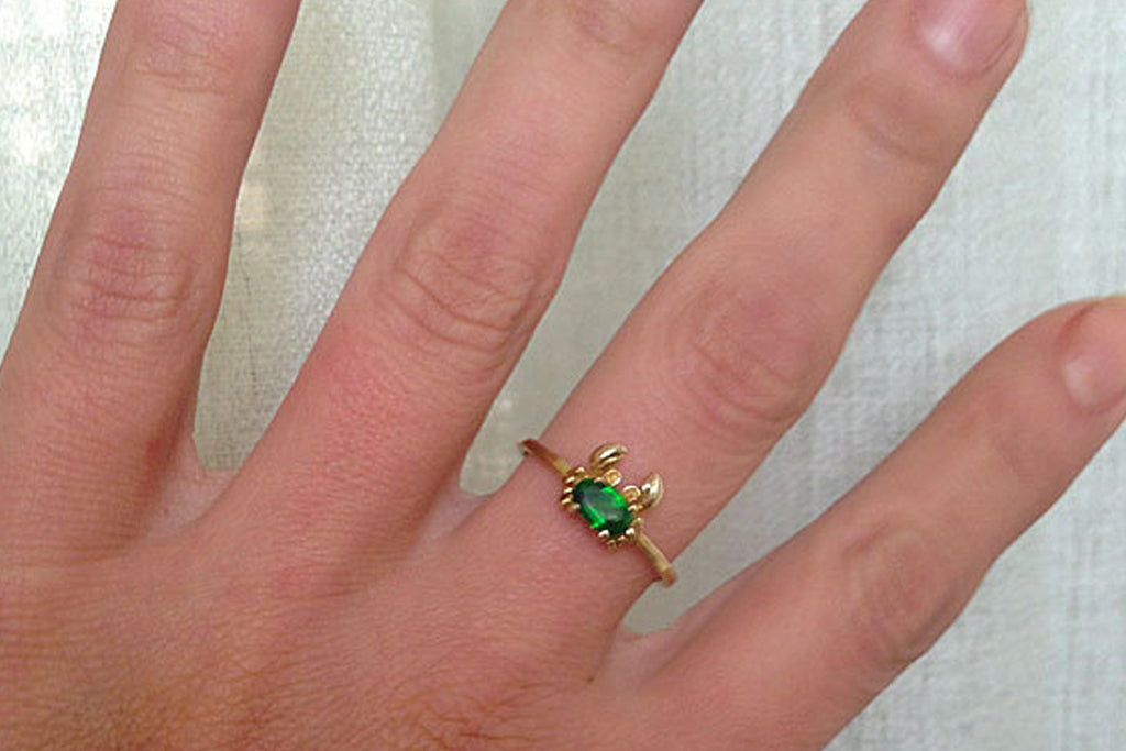 Gold Crab Ring - Cute Sea Ring