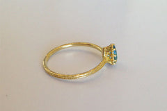 Blue Topaz Ring - Drop Ring