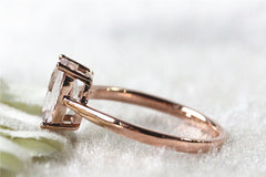 Rose Gold Morganite Wedding Ring