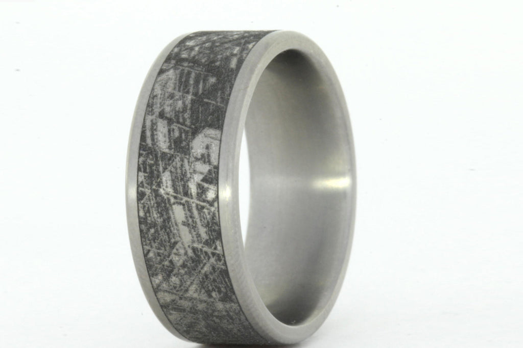 Mimetic Meteorite Titanium Ring