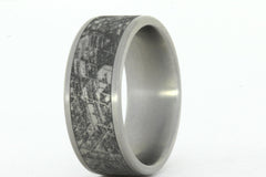 Mimetic Meteorite Titanium Ring