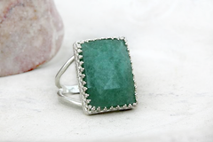 925 Sterling Silver Amazonite ring