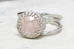 Love pink quartz ring