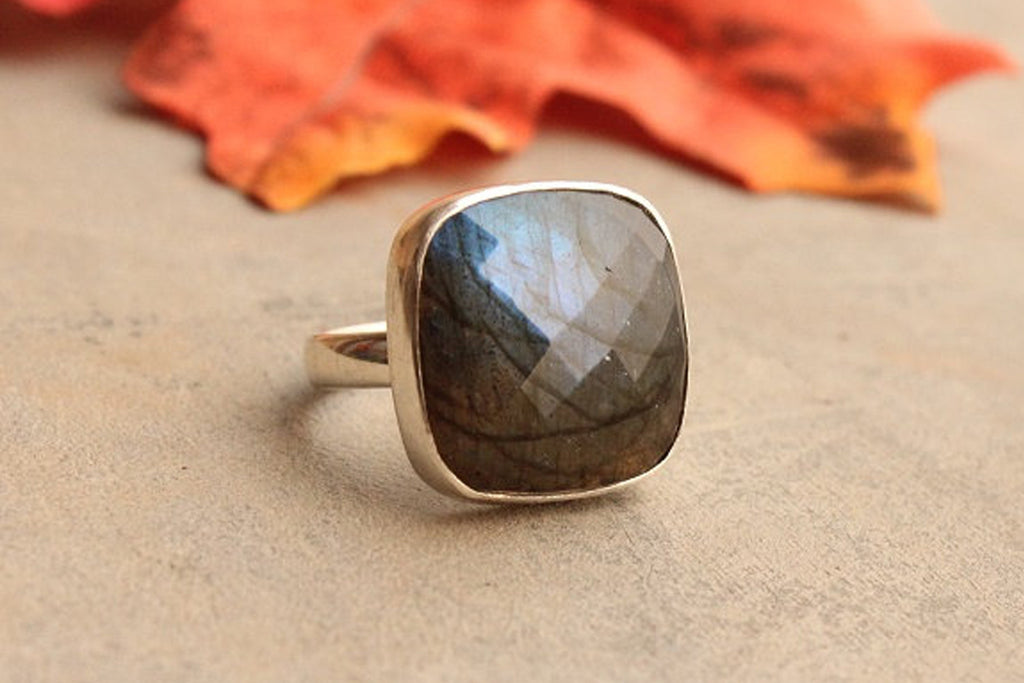 Natural Labradorite Ring