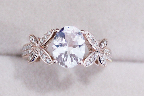 Oval Morganite Wedding Ring