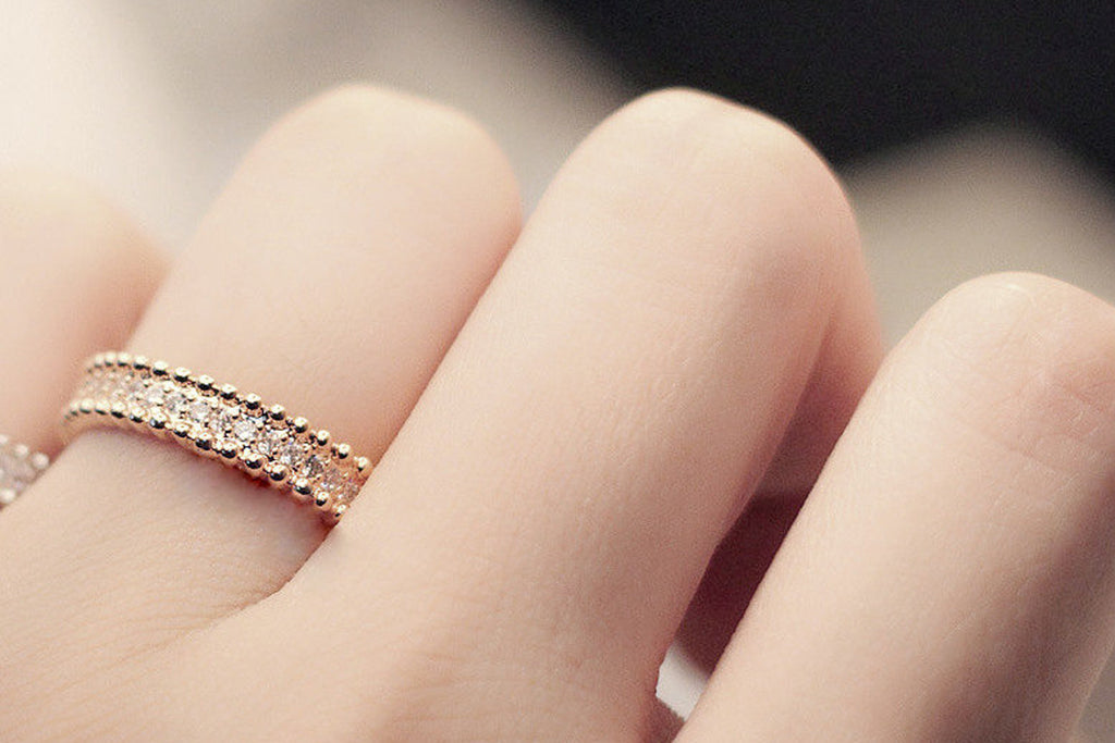 Eternal Beaded Rose Gold Ring