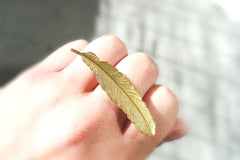 Gold Feather Ring