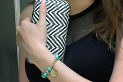 Engraved Turquoise bracelet