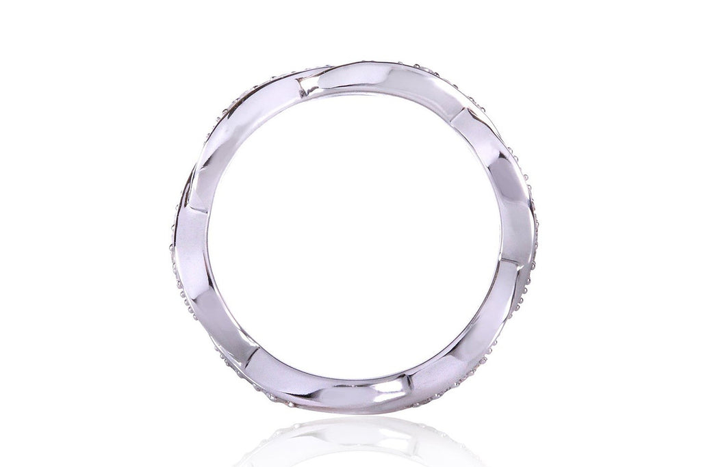 Round Diamond Eternity Band 1/6 Carat (ctw) in 10k White Gold