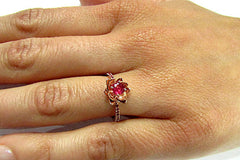 Flower Engagement Ring