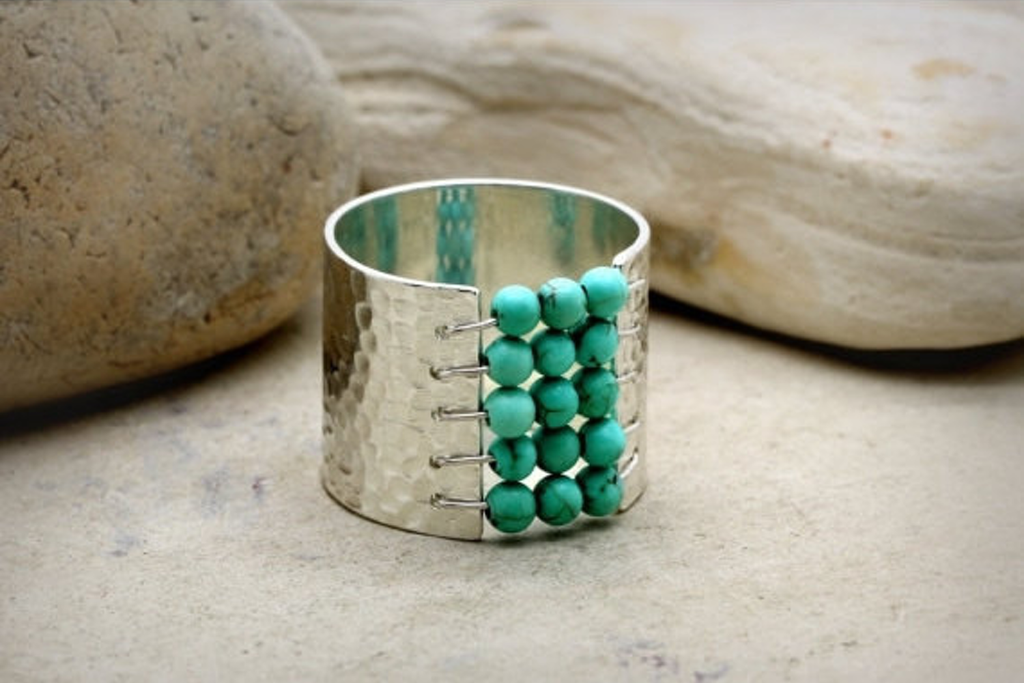 Handmade hammered ring