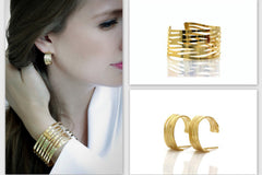 Zebra earrings and bracelet set