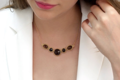 Statement smoky quartz necklace