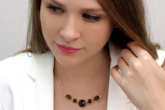 Statement smoky quartz necklace