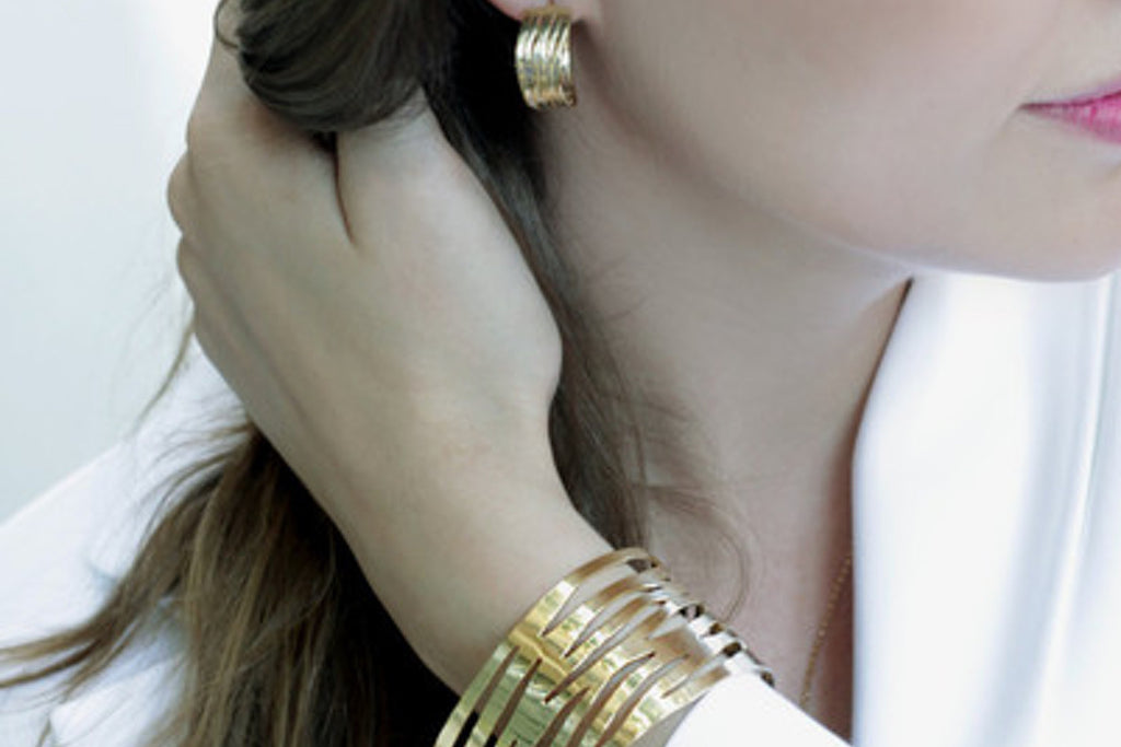 Zebra earrings and bracelet set