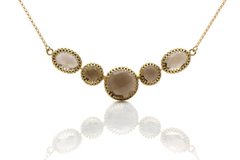 Statement smoky quartz necklace