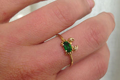 Gold Crab Ring - Cute Sea Ring