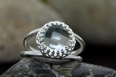 London Topaz sterling silver ring