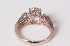 Diamond Morganite Wedding Ring