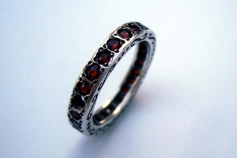 Garnet Silver Ring