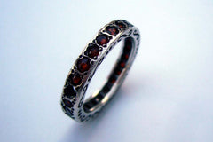 Garnet Silver Ring