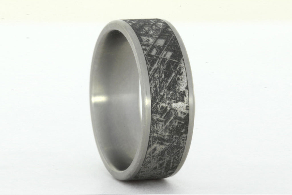 Mimetic Meteorite Titanium Ring