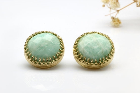 Gold Amazonite earrings