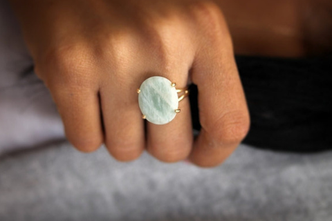 Gold Amazonite ring