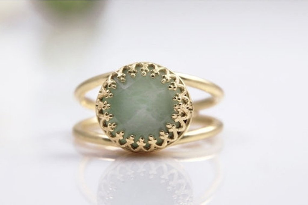 Gold Amazonite ring