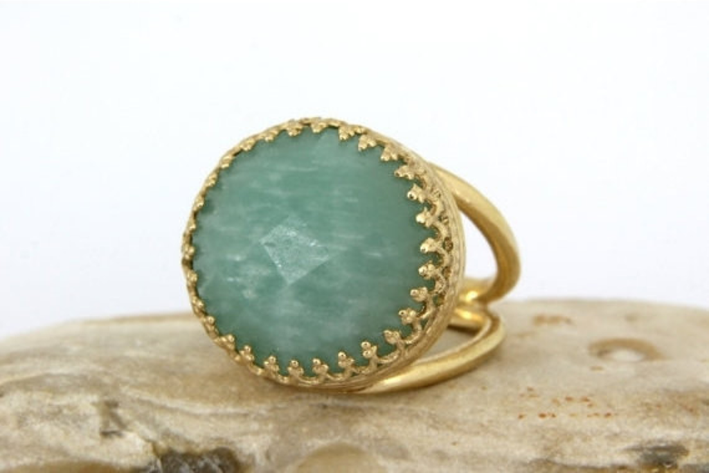 Semiprecious Amazonite ring