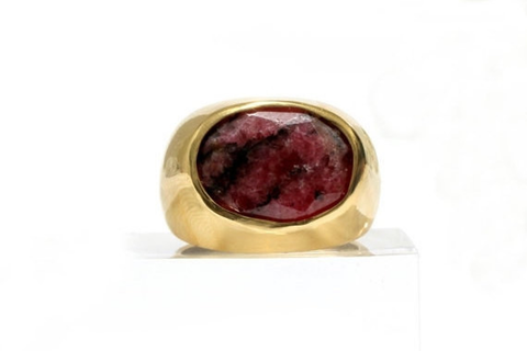 Thick Rhodonite ring