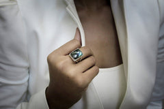 925 sterling silver Labradorite ring