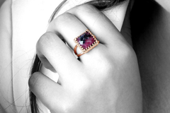 Rhodonite ring