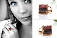 Rhodonite ring
