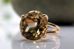 Brown topaz ring