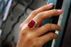 Rectangular Ruby ring