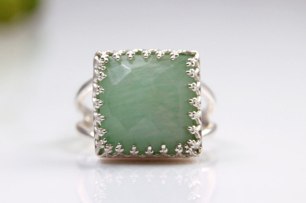 Silver Amazonite ring