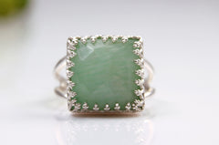 Silver Amazonite ring