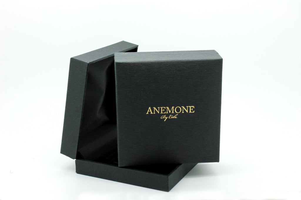 Rectangular black druzy ring