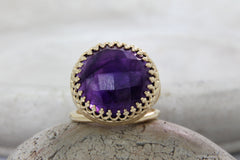 Round Amethyst ring