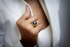 Round Amethyst ring