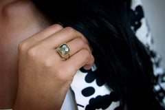 Gold pyrite ring