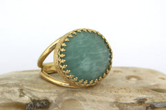 Semiprecious Amazonite ring