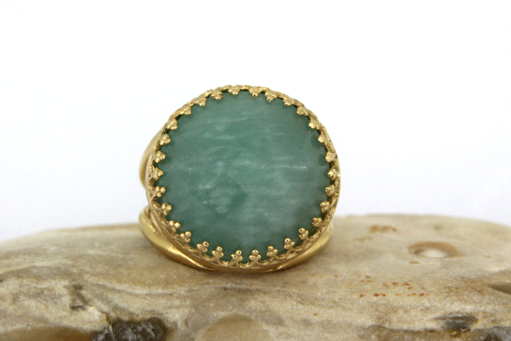 Semiprecious Amazonite ring